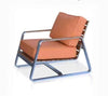 Teak steel deep seating outdoor chair 