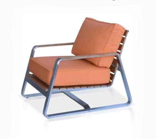 Teak Steel Outdoor Deep Seating Lounge Chair – Regnatt