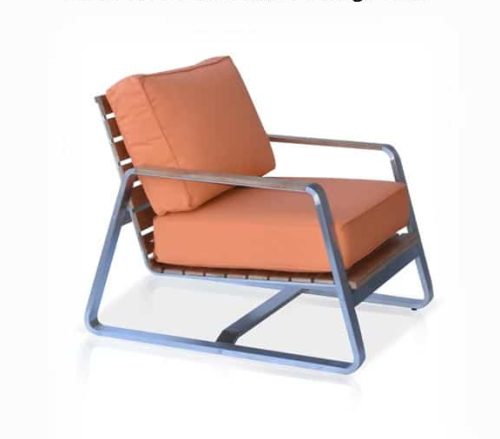 Teak Steel Outdoor Deep Seating Lounge Chair – Regnatt
