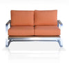 Stainless steel teak outdoor two seater sofa