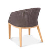 Teak wicker outdoor dining chair