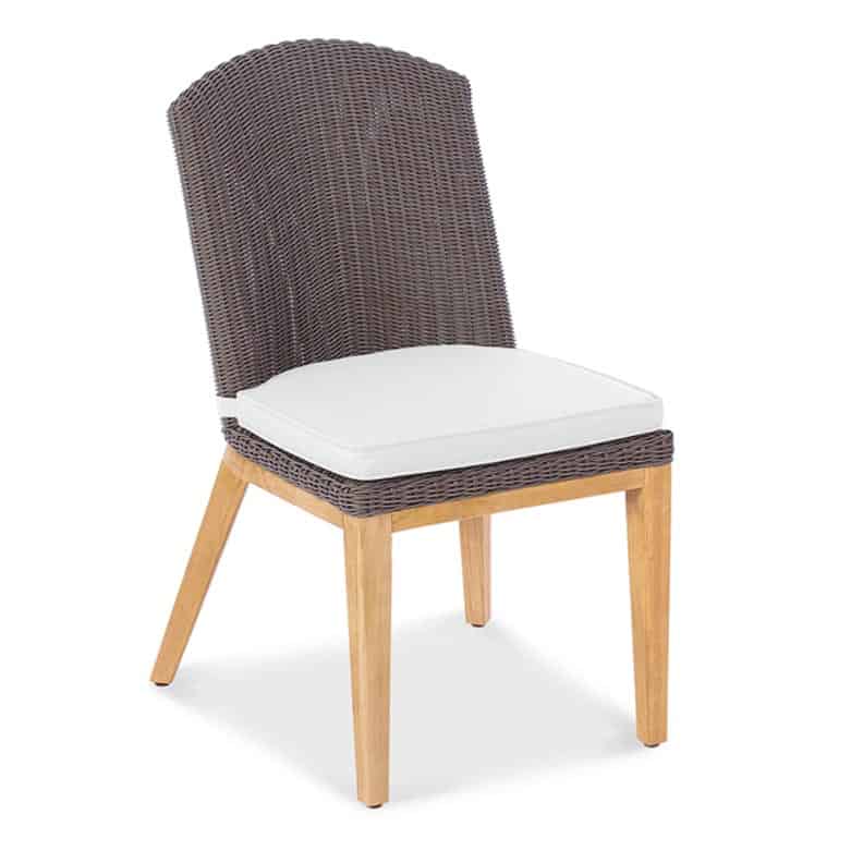 Wicker Teak Outdoor Dining Side Chair – Grace