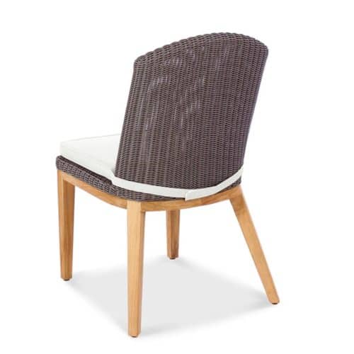 Wicker Teak Outdoor Dining Side Chair – Grace