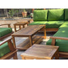 teak outdoor coffee and end table set
