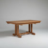 Double Extension teak table with extensions closed