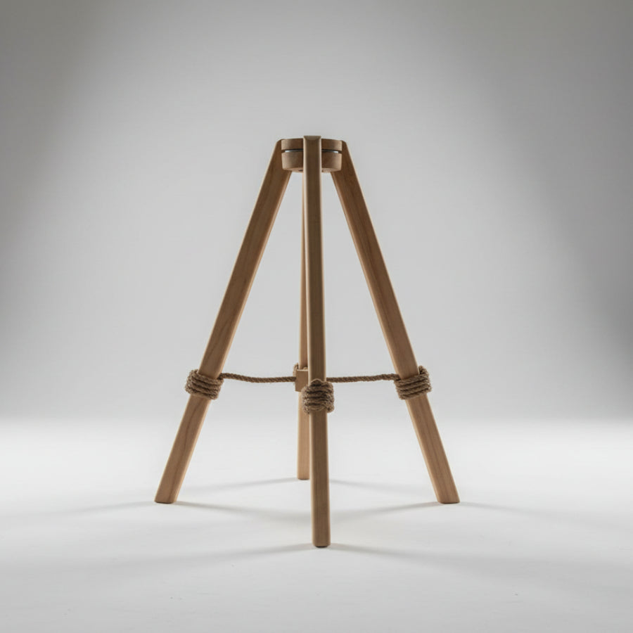 Teak Tripod Outdoor Cover Riser