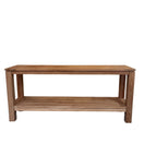 Switch 18 inches deep 67 inches wide teak console table with shelf  3 image