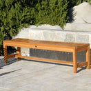 Switch 6 feet Teak Outdoor Patio Backless Waiting Bench – Wave 2 image
