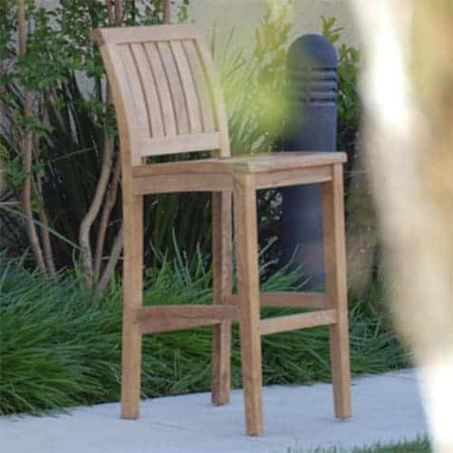 Teak without arms bar chair -stool
