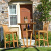 Teak Outdoor Round Bar Table – Weber