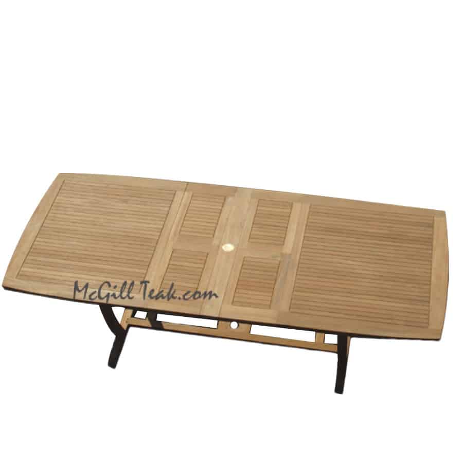 Titan rectangular table 114 inch long and 47 inches wide top view