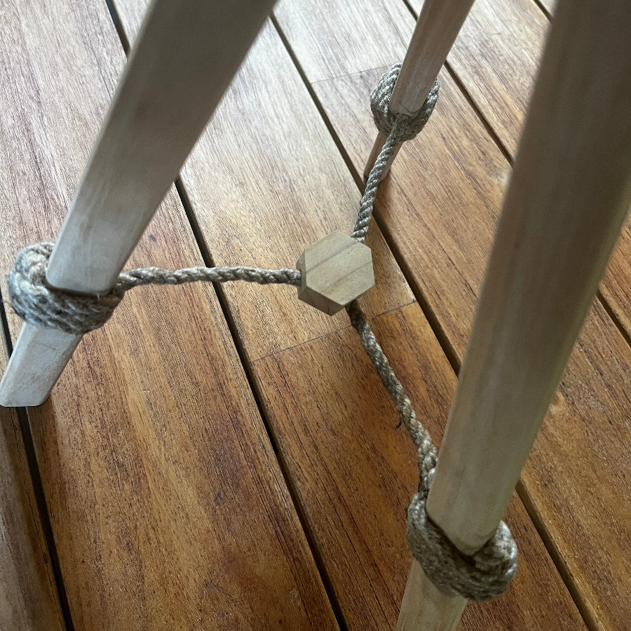 Teak Tripod Outdoor Cover Riser