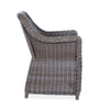 Wicker outdoor chair side view