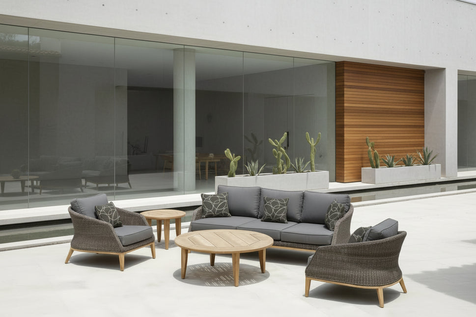 Wicker Teak Outdoor Club Chair – Grace