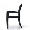wicker stacking chair side