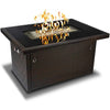 outdoor flat wicker firepit propane 