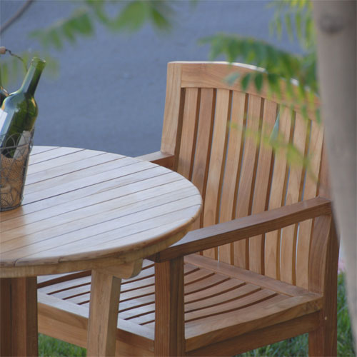 McGill Teak Outdoor Round Folding Bar Table | Olympus