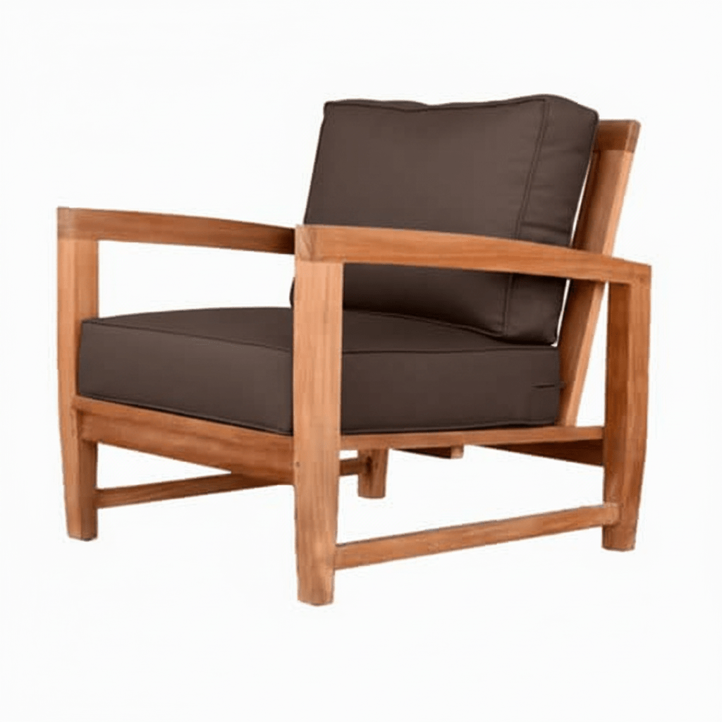 Alfani Chair with Brown Boxed Welted Cushions