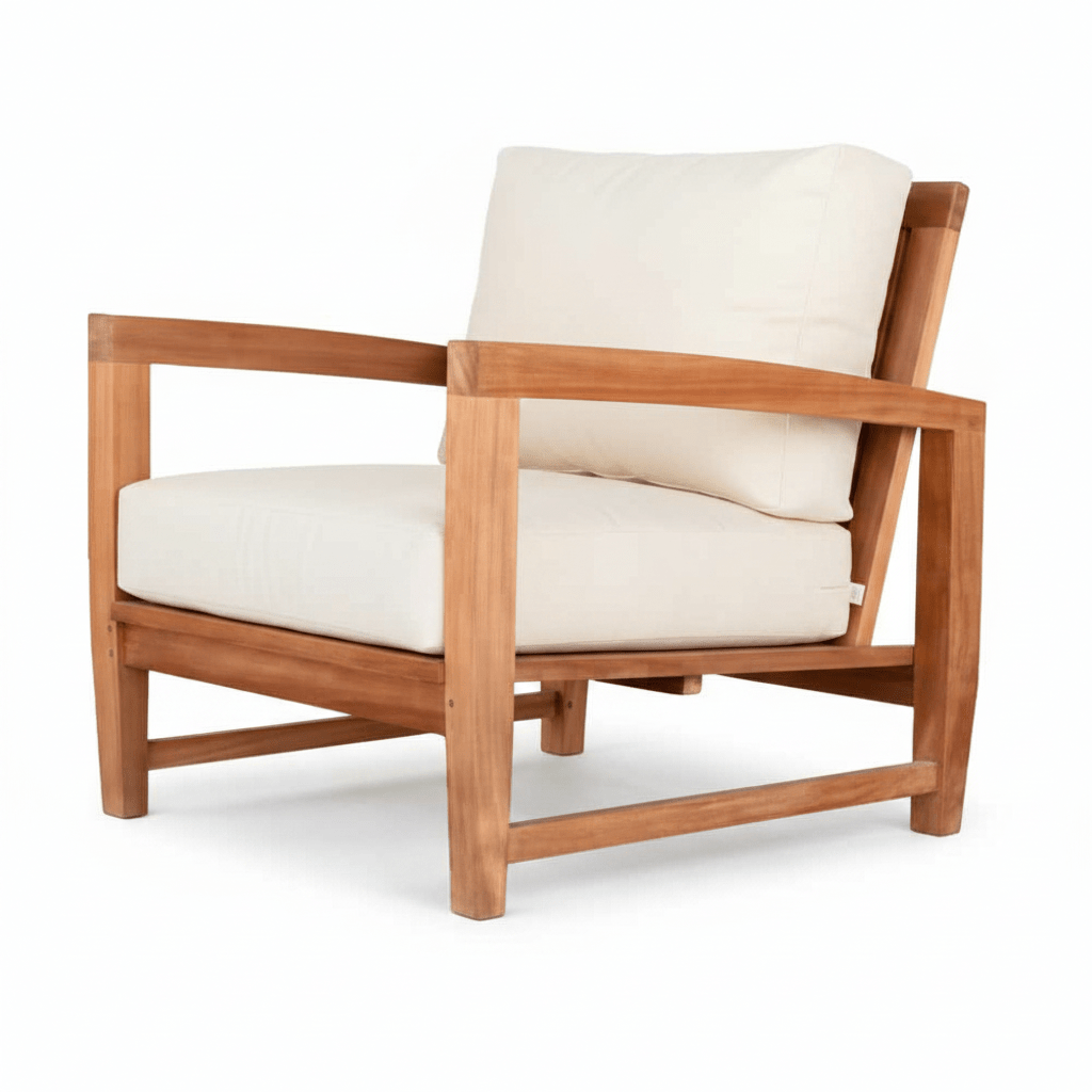 Alfani Chair with Canvas Oyster Cushions