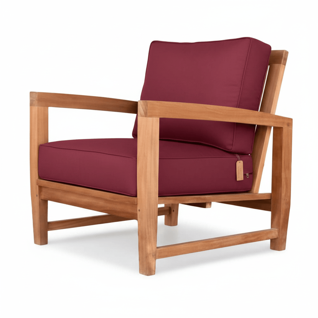 Alfani Deep Seat with Burgundy Cushions
