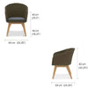 breeze wicker teak dining chair dimensions