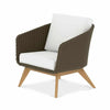Teak wicker mid century club chair