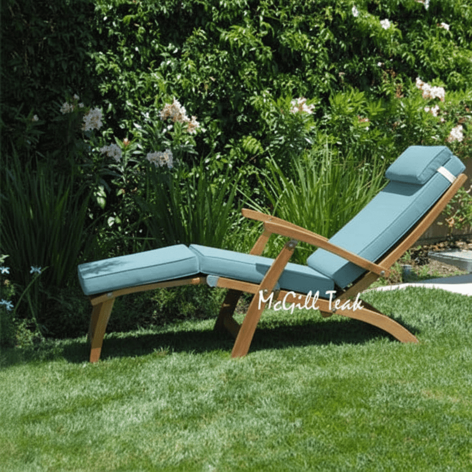 Outdoor Folding Steamer Chair Cushion