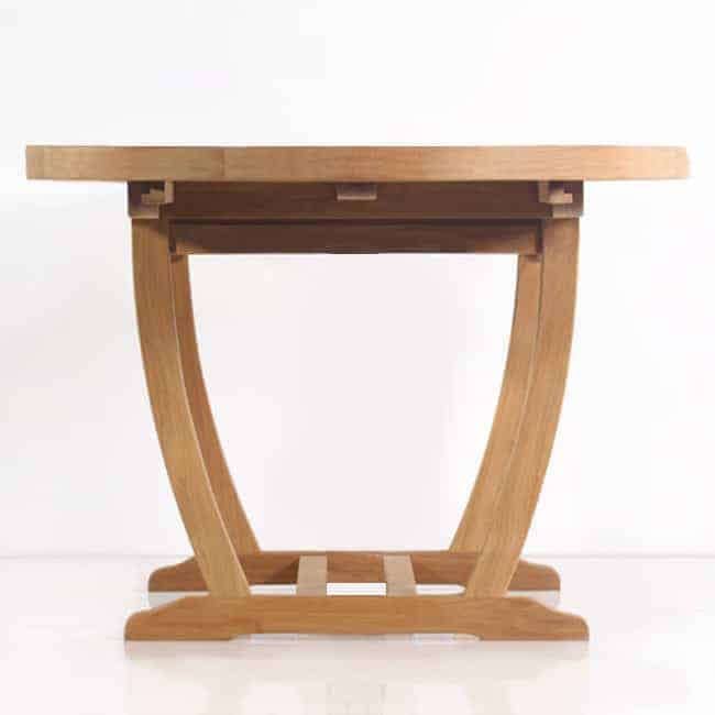 McGill Teak 7pc Patio Dining Table Set | Aegean Oval Table with Tuscany Stacking Chairs
