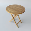 Switch top view of teak folding bistro table 24 inches diameter 2 image