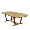 Teak double extension Oval dining table Titan