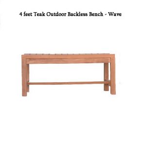 4 feet teak backless bench