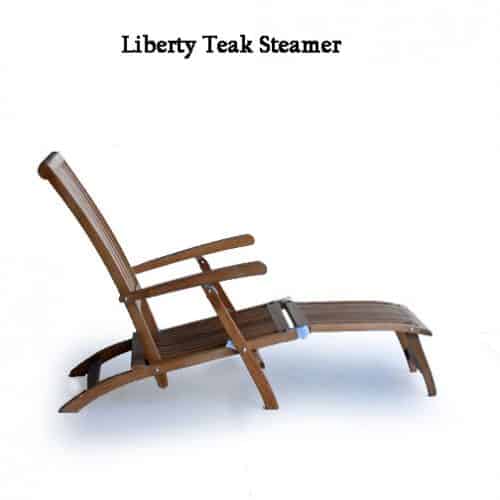 Teak outdoor steamer chair
