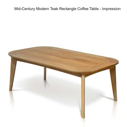 Midcentury Outdoor rectangle Coffee Table Impression