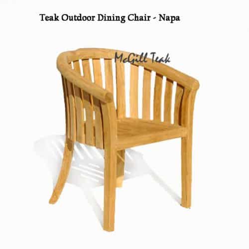 Teak outdoor dining chair