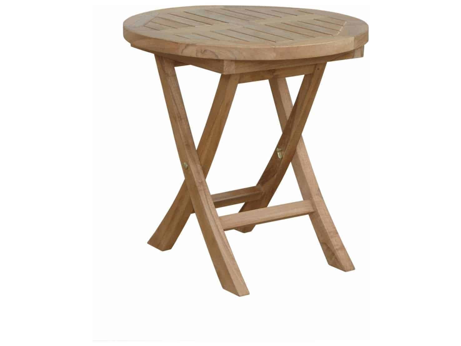 Teak Garden End Table – Sirus Round Side Table – Teak Patio Furniture