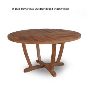 Tigris teak outdoor round dining table-1