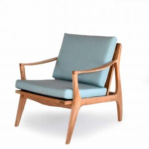 Mid century modern teak club chair