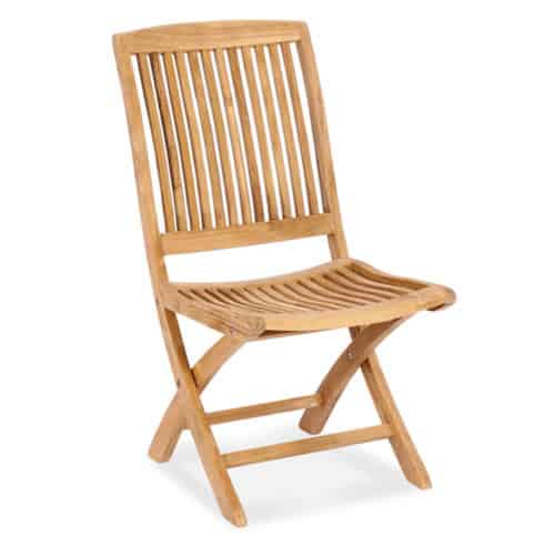 Outdoor teak folding end chair