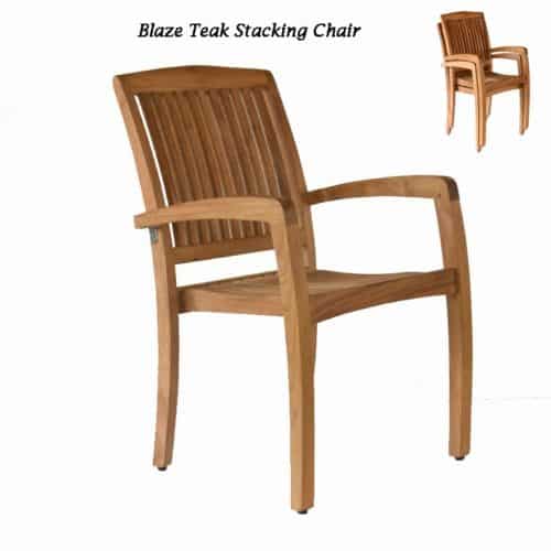 Teak wood patio dining chair