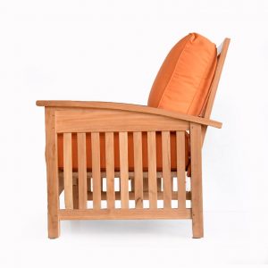 Mission style outdoor club chair