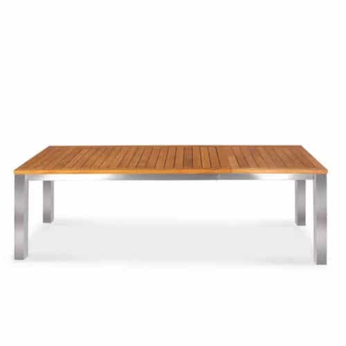 Large Steel Teak-Patio table 3
