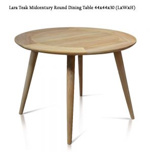 Mid century teak outdoor round dining table-1