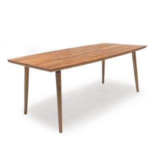 Outdoor teak dining table with modern design