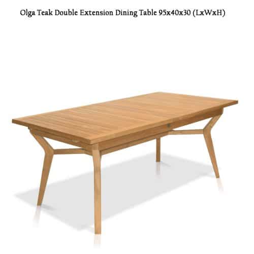 Teak patio extension table