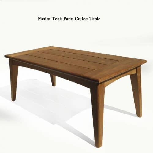 Piedra teak patio coffee table