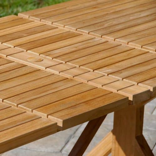 Teak outdoor extension table