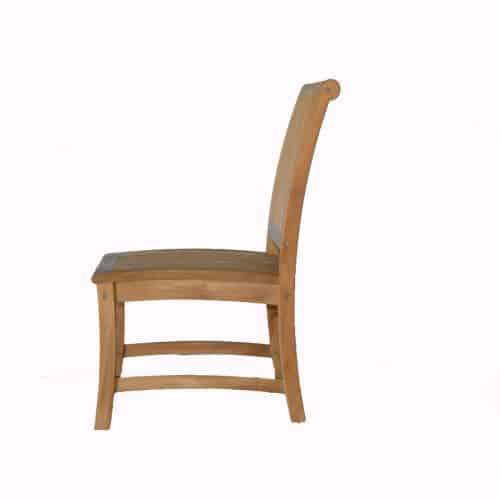 Teak outdoor dining side chair