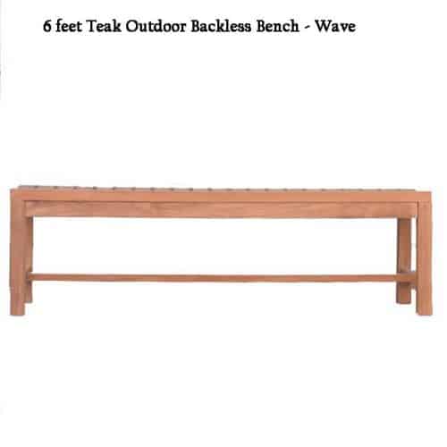 6-feet teak backless bench