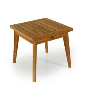 Olympus teak outdoor square side table