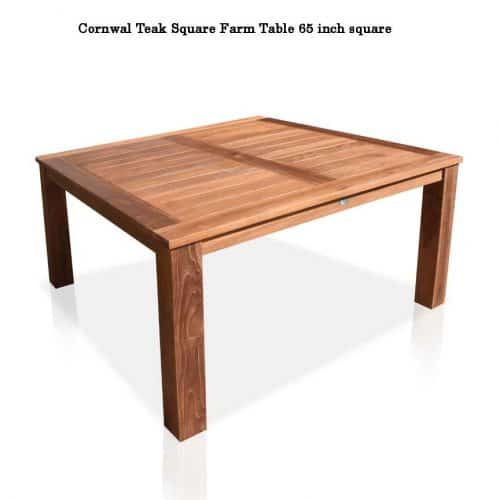 Teak square farm table cornwal